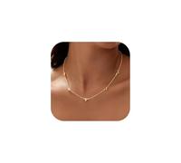 TINGN Collana in oro con zirconi da donna - Collana placcata in oro 14 carati con zirconi lucidi, graziosa stazione di farfalla, per matrimoni, balli, regali per donne
