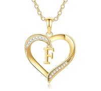 TINGN Collana in oro da donna, collana da donna in oro, collana da donna, collana in oro da donna, gioielli da donna, collana a cuore, collana da donna, regalo per donne, collana con lettere A-Z
