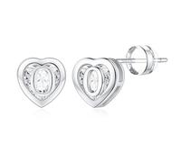 TINGN Orecchini da donna in oro 14 carati, placcati in oro 14 carati, a forma di lettera e cuore, ipoallergenici, con zirconi, regalo per ragazze, donne, figlie, Ottone Oro giallo, Zirconia cubica
