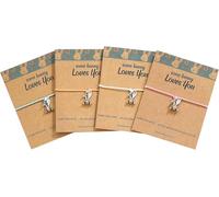 TINGN Regali di Pasqua per bambini, in acciaio inox, con ciondolo a forma di coniglio, braccialetti per ragazze, carini biglietti di amicizia, braccialetti regolabili con coniglietto, regali di Pasqua