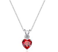 TINGN Regali di San Valentino per donne, coppie, gioielli da donna, in argento 925, con ciondolo a forma di cuore, Ottone