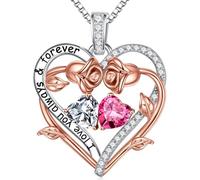 TINGN Regalo per donne - Collana con ciondolo a forma di cuore in argento Sterling 925, per donna, San Valentino, festa della mamma, Natale, compleanno, regalo per mamma, moglie, fidanzata, Argento