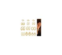 TINGN Set di 12 orecchini da donna, in oro, piccoli, impilabili, per piercing multipli, regali per ragazze e fidanzate, 12 pezzi