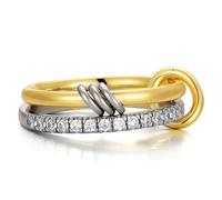 TINGN Set di anelli da donna impilabili, placcati in oro 14 carati, impermeabili, dorati, ipoallergenici, per donne e uomini, 49