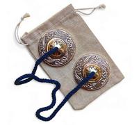Tingsha tibetano professionale in bronzo con custodia per piatti, campane, guarigione, Reiki, terapia del suono, campana buddista meditazione yoga, manjira floreale in rilievo, adatto ai vegani