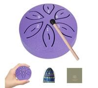 TINGSING Mini tambour à langue en acier de 7,6 cm à 6 notes - Instrument de percussion avec sac en tissu - Maillets pour livre de musique - Éducation musicale - Yoga e méditation - Pour adultes et