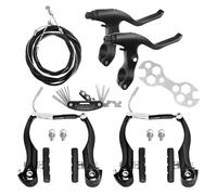TINGSING Set di Freni Tipo V Anteriore e Posteriore per MTB, Kit di Cavi Interni ed Esterni con Chiavi Multiuso, Cavi delle Pinze e Leva per BMX