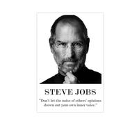 TINGTOEO Poster su tela con citazioni motivazionali di Steve Jobs, decorazione per camera da letto, sport, ufficio, stanza, regalo, senza cornice, 60 x 90 cm