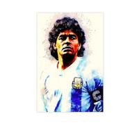TINGTOEO Poster su tela con giocatore di calcio, Diego Armando Maradona, decorazione per camera da letto, ufficio, camera da letto, regalo, senza cornice, 30 x 45 cm