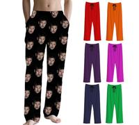 Tingwei pantaloni pigiama personalizada - Loungewear su misura con testo e foto, set di pigiami personalizado per uomo e donna, aggiungi il tuo design, divertente pigiama con foto del volto