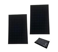 TINGWEN 2 Pezzi Vassoio per Display Ad Anello in Velluto Inserto In Gommapiuma Per Gioielli Inserti Per Gioielli In Schiuma Nera Ognuno ha 100 slot per carte Per conservare i gioielli 28*18cm (nero)