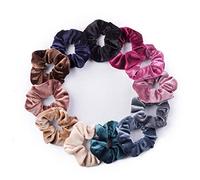 Tingyanyan Confezione da 12 elastici per capelli in velluto, elastici per capelli per donne o ragazze, accessori per capelli