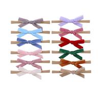 Tingyanyan Confezione da 12 fasce elastiche per capelli in morbido nylon per neonate e bambine