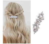 Tingyanyan Fermaglio per capelli con perle e strass, accessorio per capelli da sposa vintage per donne e ragazze, copricapo da sposa