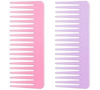 Tingyanyan Set di pettini districanti a denti larghi e grandi, per capelli lunghi, ricci e bagnati, senza maniglia, shampoo e pettini districanti