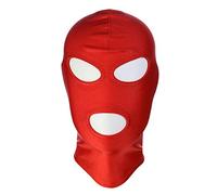 Tingyilan 2 pezzi unisex copertura completa spandex 2nd skin maschere copricapo passamontagna per tempo freddo sci moto,Rosso,L