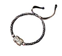 Tingyilan ACE ALL, ACHIEVE ALL Bracciale Fatto A Mano Con Nastro Braccialetto Abbinato A Distanza Regolabile Con Confezione Regalo, Regali Di Gioielli Per Candidati,Nero,One Size