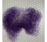 Tingyilan Capelli Del Corpo Privato Finti Naturali Realistici Invisibili - Ascella, Petto, Peli Pubici, Baffi Pieni Di Pizzo Fatti A Mano 3,2"X5,5" Per Uomini E Donne,Viola,One Size