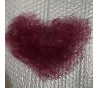 Tingyilan Capelli Privati Finti Fatti A Mano Pieno Pizzo Biniki Capelli Proteina Fibra di Seta Colorato Peli Del Corpo Aggiungendo Volume Dei Capelli Per Le Donne Degli Uomini,Wine red,One Size