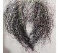 Tingyilan Capelli Privati Finti, Parrucchino Pubico Unisex Fatto A Mano Lungo Invisibile Realistico Capelli Finti Del Corpo, Bambola in Silicone Nero Che Aggiunge Volume Capelli,A,One Size