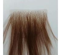 Tingyilan Capelli privati finti, peli del corpo colorati bikini realistici invisibili per uomini e donne, peli pubici in fibra ad alta temperatura di simulazione fatti a mano,Marrone