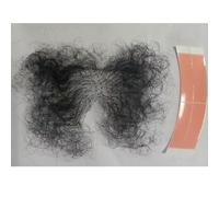 Tingyilan Capelli Privati Finti, Peli Pubici Finti Realistici Invisibili Neri, Peli Del Corpo Del Costume Bikini, Baffi Finti Per Uomini E Donne,Nero,One Size