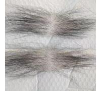 Tingyilan Capelli umani reali neri invisibili realistici capelli finti delle ascelle, bambola in silicone corpo peli pubici, parrucca dei peli del petto,Black 2,One Size