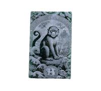Tingyilan Collana Con Ciondolo in Giada Naturale Cinese Dello Zodiaco 12 Animali Pendente Guerriero in Giada Naturale Con Catena, Gioiello Ornamentale Spirituale,Monkey,40x65x6.5mm