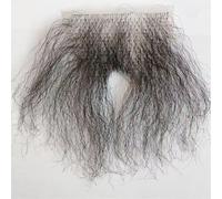 Tingyilan Lungo Morbido Finto Peli Pubici Uomo Donna Traspirante Adesivo Sintetico Falso Privato Accessorio Per Capelli Per Bambola Biforcuta Finta Parrucca Baffi,Nero,One Size