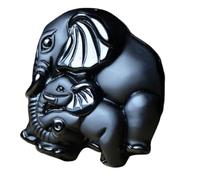 Tingyilan Naturale Nero Ossidiana Cristallo Buddha Forza Protezione Amuleto Portafortuna Ciondolo Collana,Style h