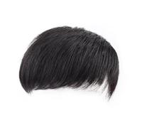 Tingyilan Pezzo Di Capelli Da Uomo Sistema Di Capelli Di Parrucca Nera Toupee Di Capelli Umani Reali Per Il Sistema Di Sostituzione Della Frangia Della Forgia Invisibile,Natural,20x22cm