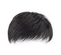 Tingyilan Pezzo Di Capelli Da Uomo Sistema Di Capelli Di Parrucca Nera Toupee Di Capelli Umani Reali Per Il Sistema Di Sostituzione Della Frangia Della Forgia Invisibile,Short,16x18cm