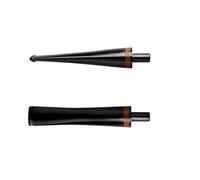 Tingyilan Pipa Pipe Acrilico Tabacco Tubo Piegato Dritto Stelo Bocchino di Ricambio con Decorazione Anello di Radica Fit 9mm / 3mm Filtri,28