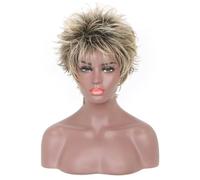 Tingyilan Pixie Cut Parrucche Per Le Donne Frangetta Naturale Capelli Corti Parrucche Bionde Vaporoso Stratificato Regolabile Parrucche Sintetiche Traspirante Matte