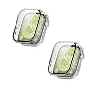 TINGYR 2 Pezzi Cover per Huawei Watch Fit 3, PC + Vetro Temperato per Proteggere lo Schermo, Anticaduta, Durevole Cassa Dell'orologio All-Inclusive per Huawei Watch Fit 3.Trasparente