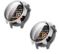 TINGYR Case Compatible with Haylou Watch 4S, [2 Pack ] PC + Tempered Glass to Protect the Screen, Anti/fall, All/Inclusive Watch Case.