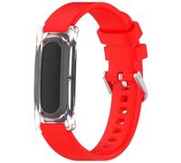 TingYR Cinturini Compatibile con Google Fitbit Air, Custodia Protettiva e Fascia in Silicone Smontabile, Regolabile, Morbido e Confortevole. Rosso
