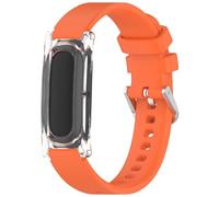 TingYR Cinturini Compatibile con Google Fitbit Air, Custodia Protettiva e Fascia in Silicone Smontabile, Regolabile, Morbido e Confortevole. Arancione