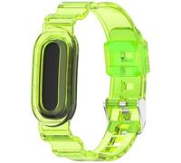 TingYR Cinturini Compatibile con Google Fitbit Air, Custodia Protettiva e Fascia in Silicone Smontabile, Regolabile, Morbido e Confortevole. Giallo Trasparente
