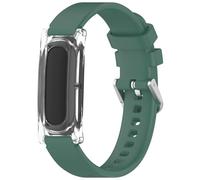 TingYR Cinturini Compatibile con Google Fitbit Air, Custodia Protettiva e Fascia in Silicone Smontabile, Regolabile, Morbido e Confortevole. Verde Scuro