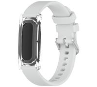 TingYR Cinturini Compatibile con Google Fitbit Air, Custodia Protettiva e Fascia in Silicone Smontabile, Regolabile, Morbido e Confortevole. Grigio Chiaro