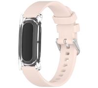 TingYR Cinturini Compatibile con Google Fitbit Air, Custodia Protettiva e Fascia in Silicone Smontabile, Regolabile, Morbido e Confortevole. Rosa Nebulosa