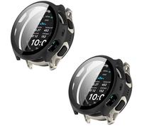 TINGYR Cover Compatibile con Amazfit Bip Max, [2 Pezzi] PC + Vetro Temperato per Proteggere lo Schermo, Anticaduta.
