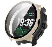 TINGYR Cover Compatibile con Suunto Race 2, PC + Vetro Temperato per Proteggere lo Schermo.Bianco Avorio