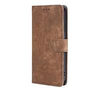 TingYR Cover Compatibile con Tecno Camon 50 PRO, Flip Custodia Carte di Credito con Spazzola Antifurto, Supporto Regolabile Fit Cover.Marrone