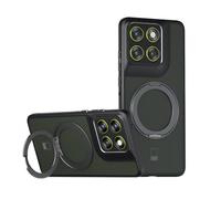 TingYR Cover Compatibile con Xiaomi Poco M8 Power, con Supporto Girevole a 360°, PC + TPU Custodia, Anti-Impronta, Antishock, Anticaduta.(Nero)