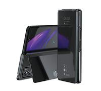 TingYR Cover per Samsung Galaxy Z Fold 2 5G Custodia, Custodia Flip Traslucido Clear View Specchio Standing Cover, [Funzione Staffa] [Anti Graffio], Case Cover per Samsung Galaxy Z Fold 2 5G.（Nero）
