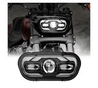 TINGYUS Moto Anteriore Faro Per Fat Per Bob 2008-2019 9.8" Faro Anteriore A LED Per Motocicletta Anabbaglianti DRL Motore Faro Anteriore Lampada Di Guida Motociclo Faro
