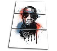 Tinie Tempah Grunge Urban Musical TREBLE TELA parete arte foto stampa