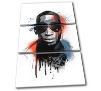 Tinie Tempah Grunge Urban Musical TREBLE TELA parete arte foto stampa